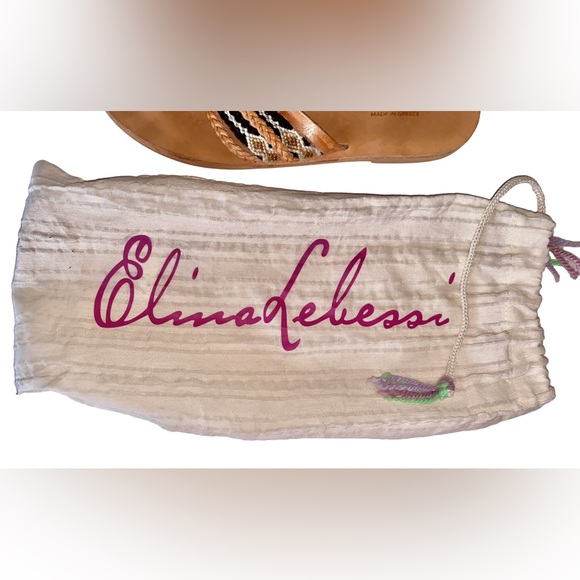 Elina Lebessi Leather Made in Greece Sandals Women’s size 3 Size 8 - Picture 15 of 16